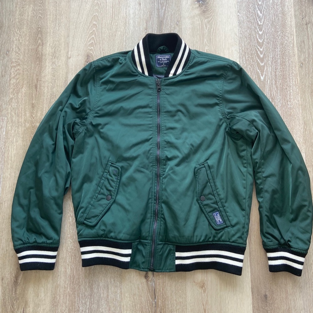 Green Abercrombie Bomber